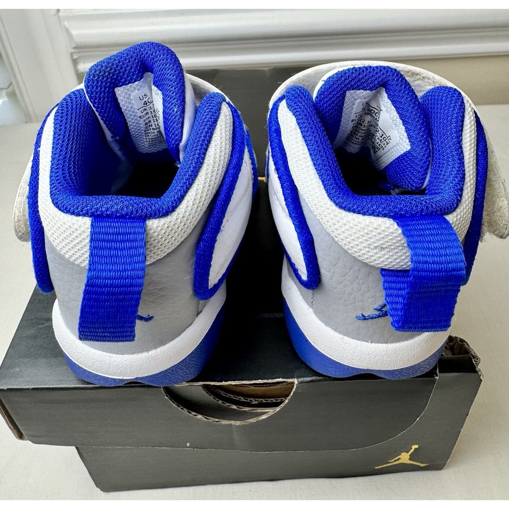 Jordan Pro Strong TD Toddler Shoes White Racer Blue Wolf Grey DC7910-104 Size 4C - Picture 7 of 16